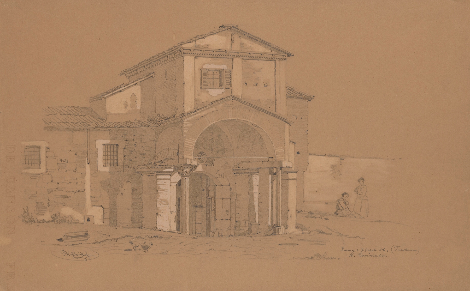 Church of St Cosmas in Trastevere in Rome, by Arthur Blaschnik, public domain