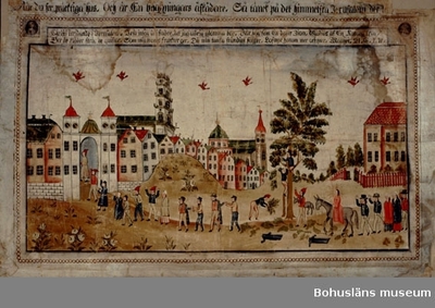 Rococo bonadsmåleri by Ivares Anders depicting Jesus' entry into Jerusalem