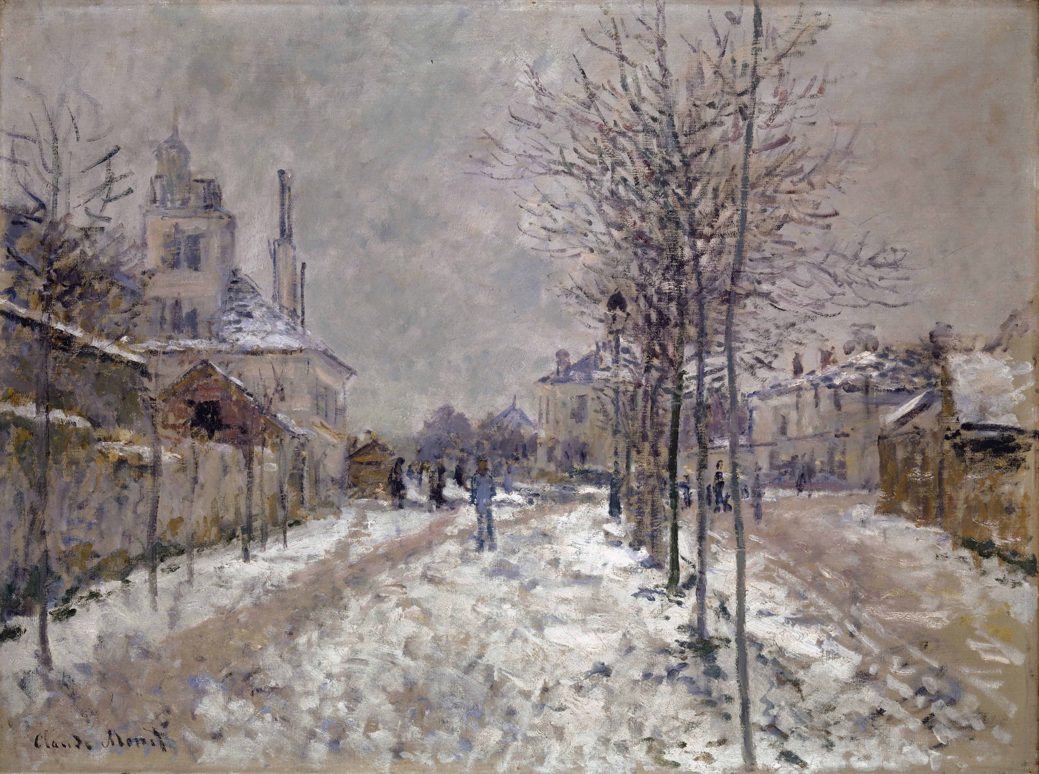 The Snow-Covered Boulevard De Pontoise In Argenteuil by Claude Monet, oil painting