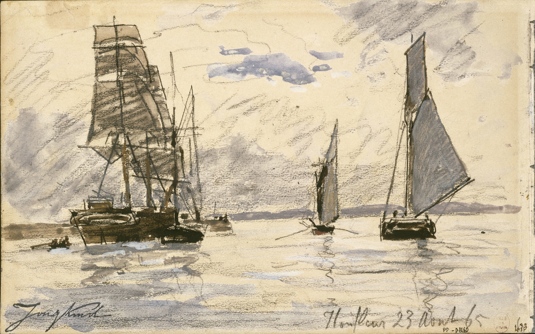 Port de Honfleur, by Johan Barthold Jongkind, public domain