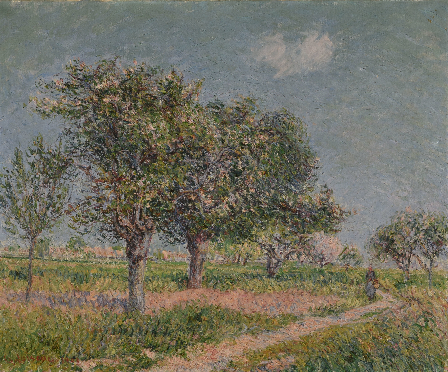 Pommiers en fleurs en Normandie, by Gustave Loiseau, public domain