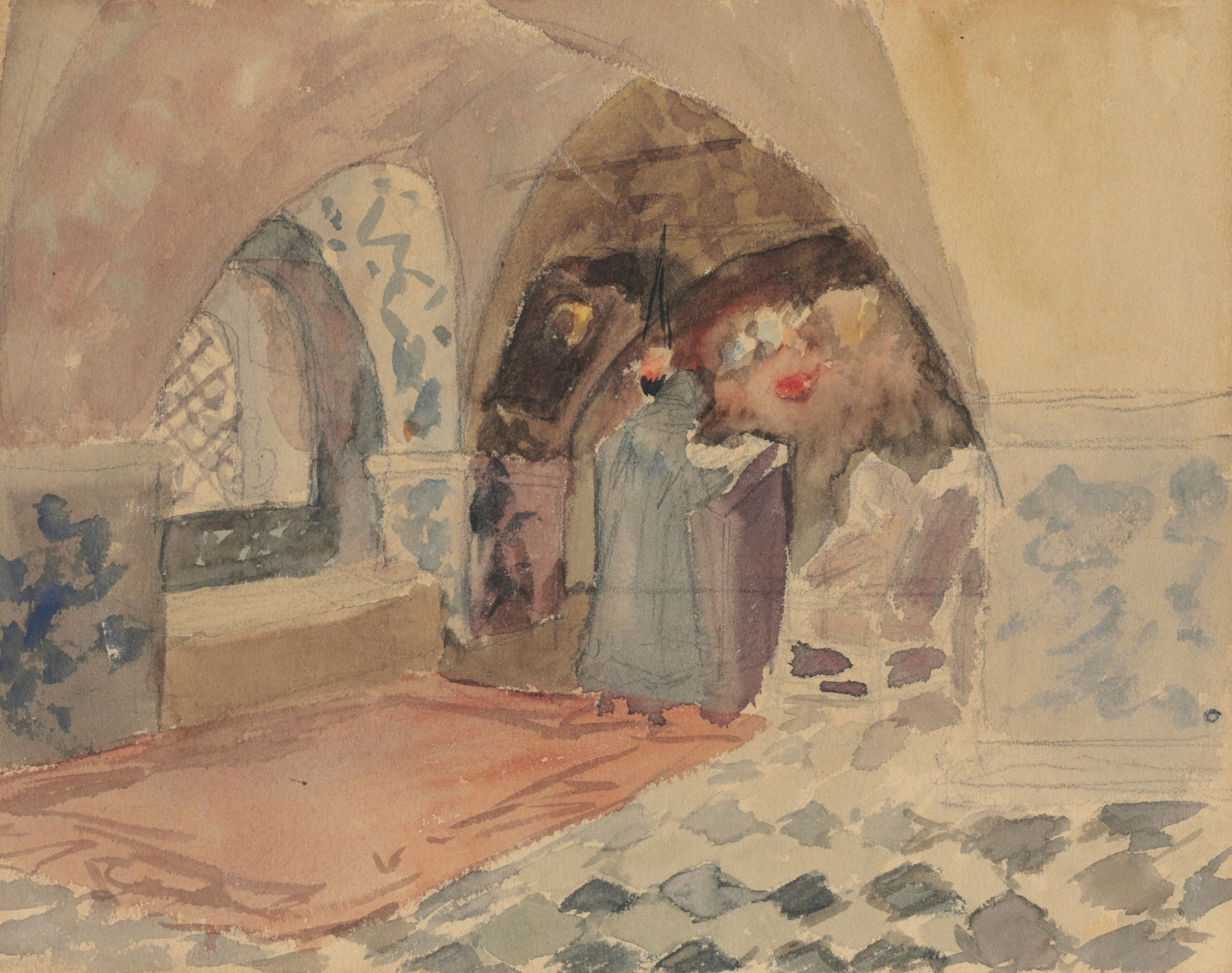 Chapel interior, by Maria Yakunchikova, public domain