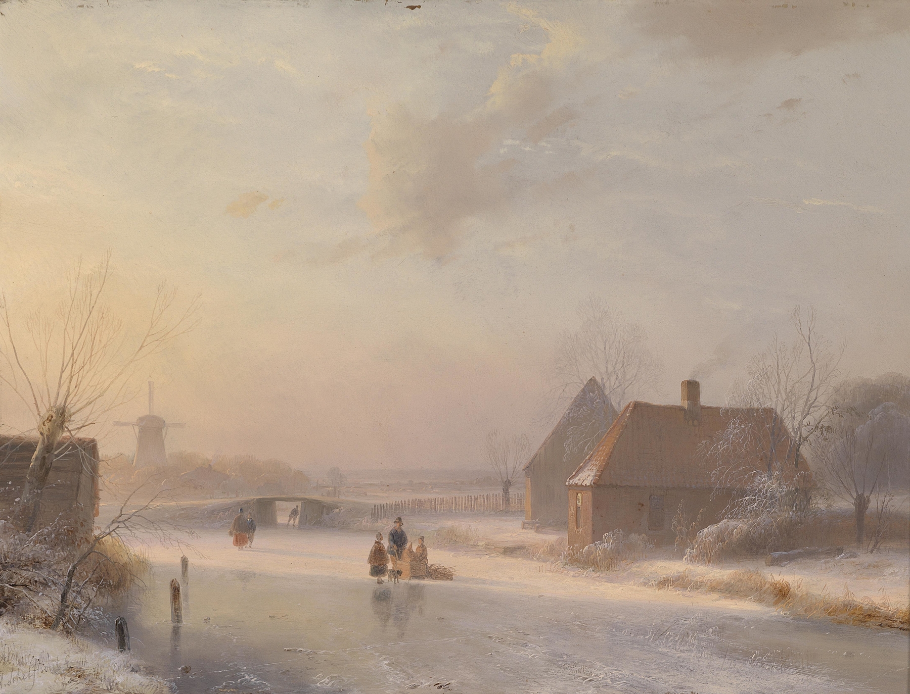 Holländische Winterlandschaft, by Andreas Schelfhout, public domain