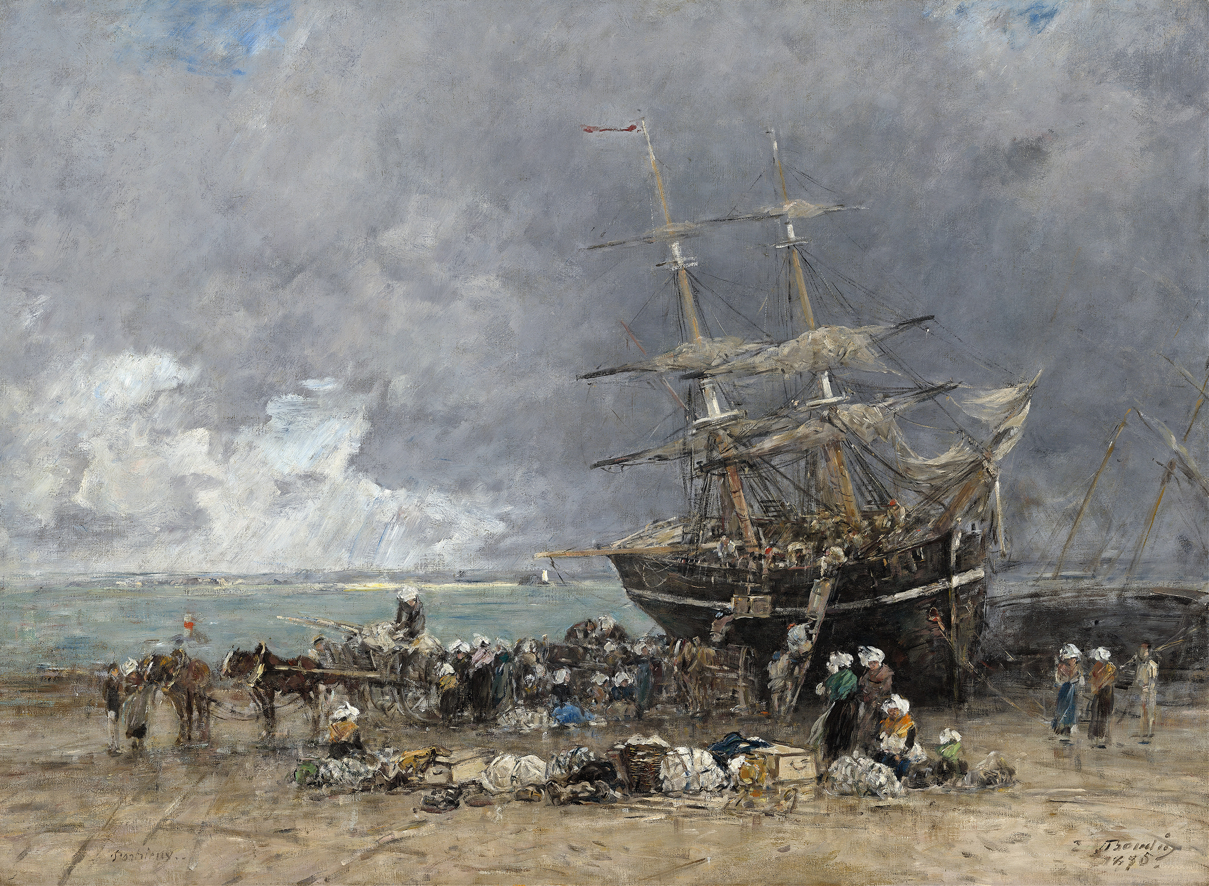 Return of the Terre-Neuvier, by Eugène Boudin, public domain