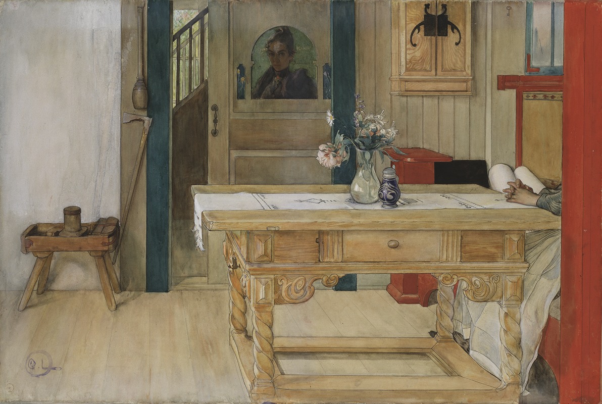 A serene family scene depicting leisure time at home.