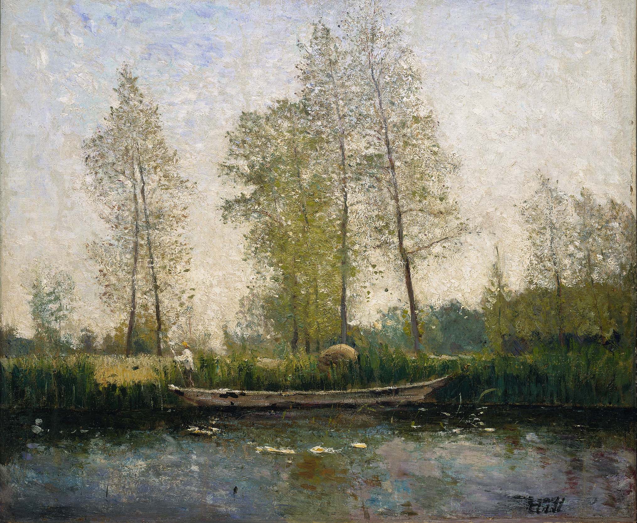 Seine. Motif from St Germain by Carl Fredrik Hill, impressionism, depicting a tranquil river landscape.