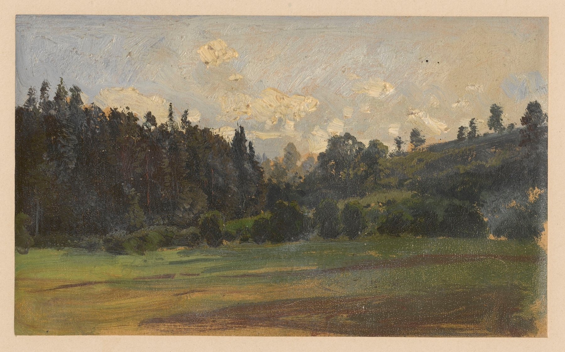 View of the verge of a forest in Książ, by Adolf Dressler, public domain
