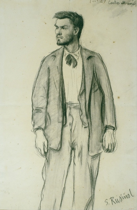 Portrait of Carles Mani by Santiago Rusiñol showcases a unique representation of the subject.