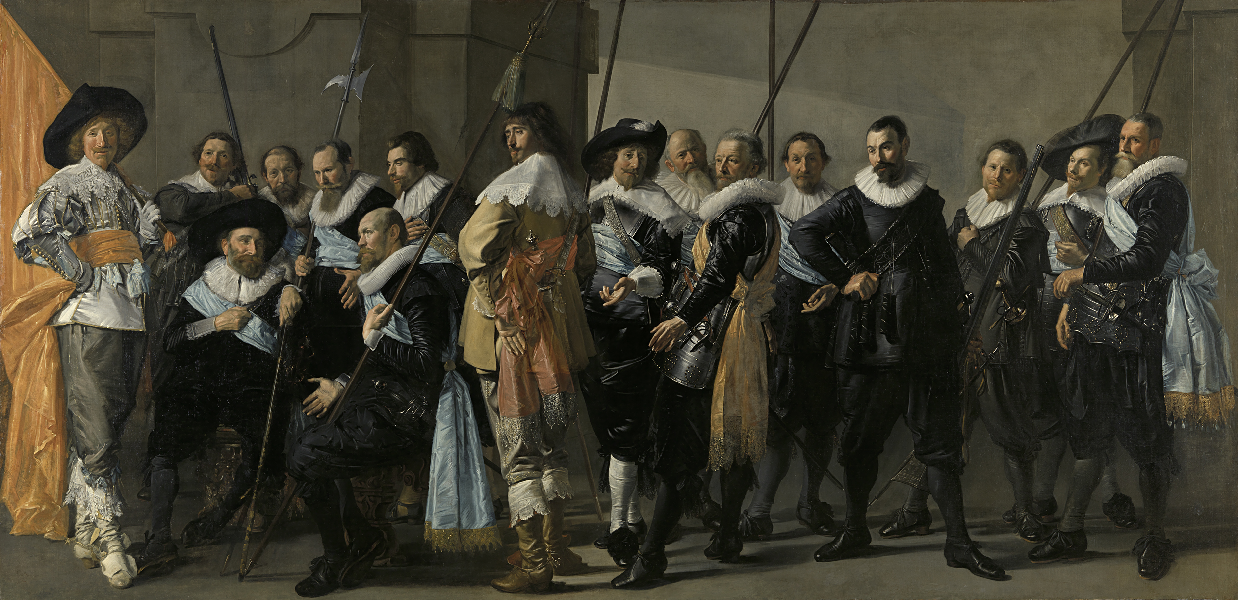 Militia Company of District XI under the Command of Captain Reynier Reael, by Frans Hals, public domain