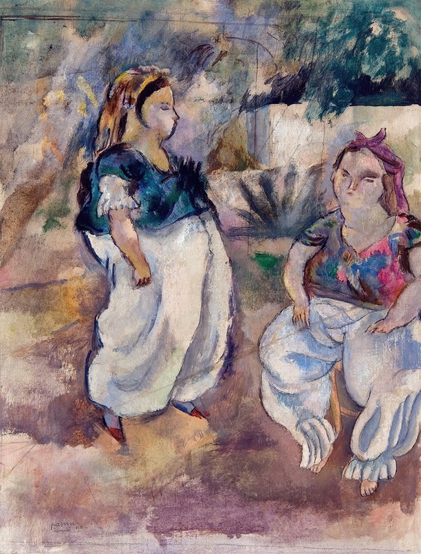 A captivating painting by Jules Pascin depicting Tunisian women.