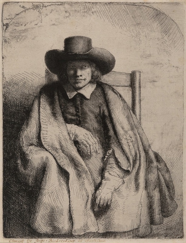 Rembrandt's portrait of Clement de Jonghe, a printseller, showcases intricate details and rich colors.