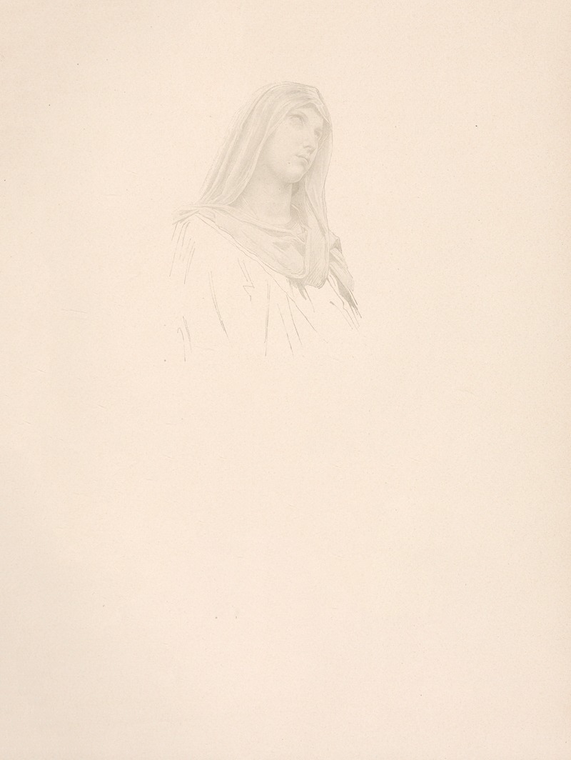 Ètude de tète de vierge by William Bouguereau