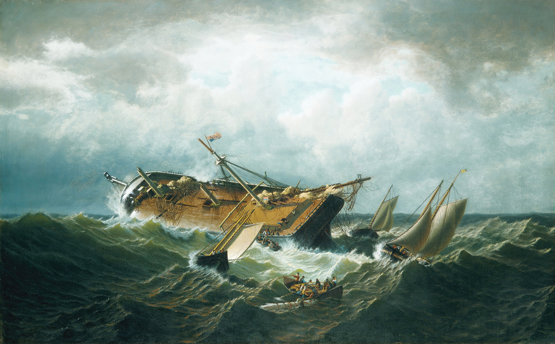 Shipwreck off Nantucket (Wreck off Nantucket after a Storm), by William Bradford, public domain