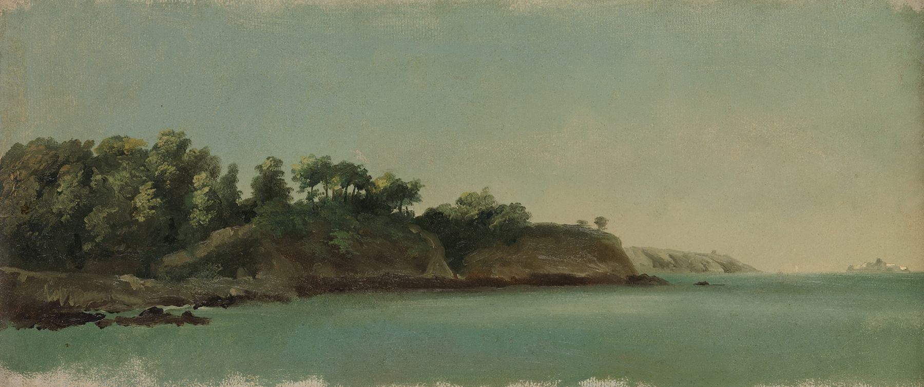 The Banks of the Rance, Brittany, by Pierre-Henri de Valenciennes, public domain