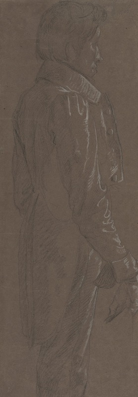 A three-quarter length profile portrait of a gentleman by Anne Louis Girodet-Trioson.
