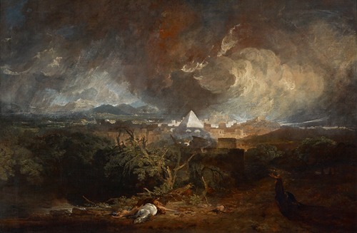 Joseph Mallord William Turner's 'The Fifth Plague Of Egypt' depicts a dramatic scene from biblical history.