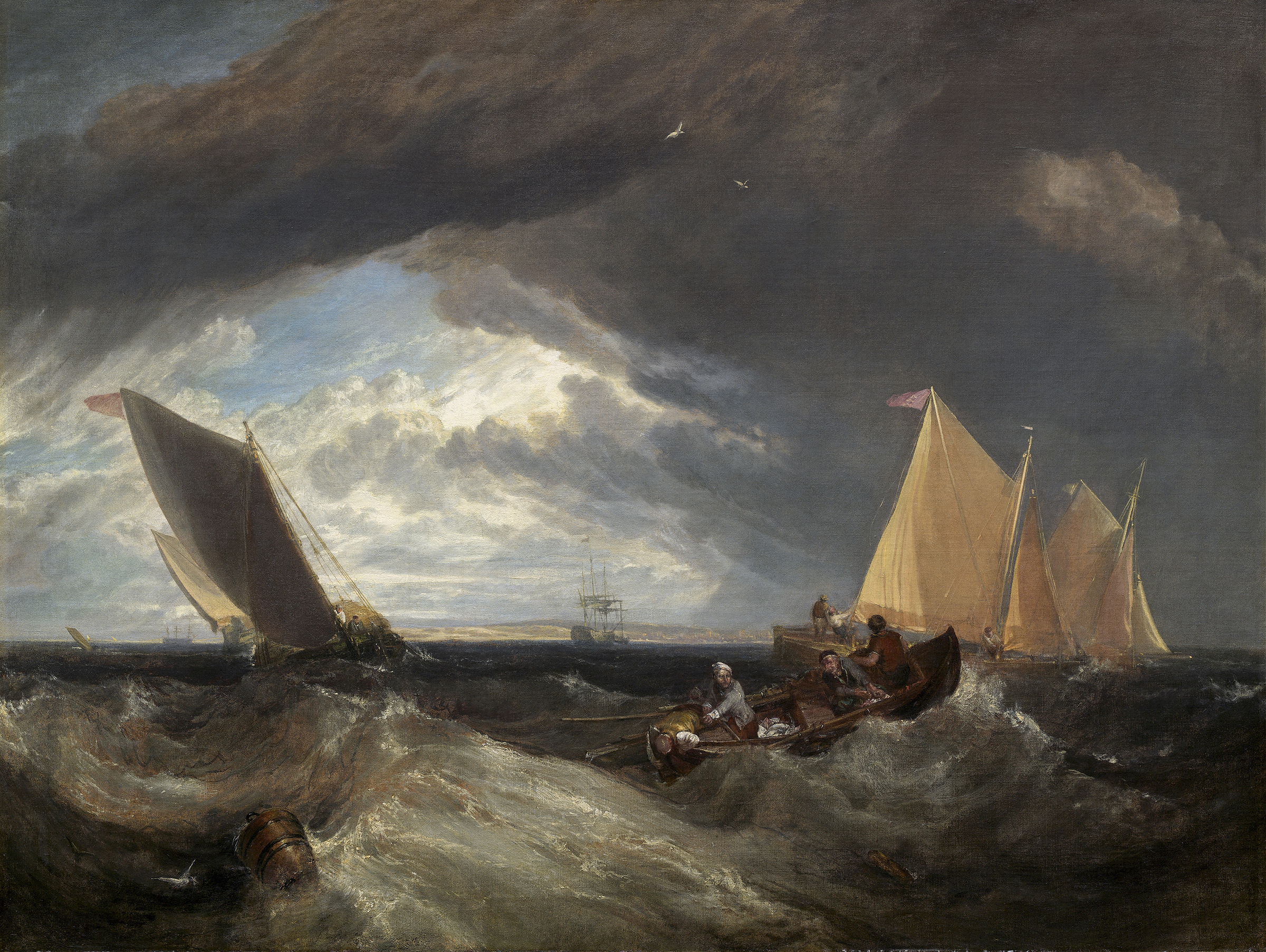 Marine scene of the Thames and Medway rivers, oil painting by Joseph Mallord William Turner