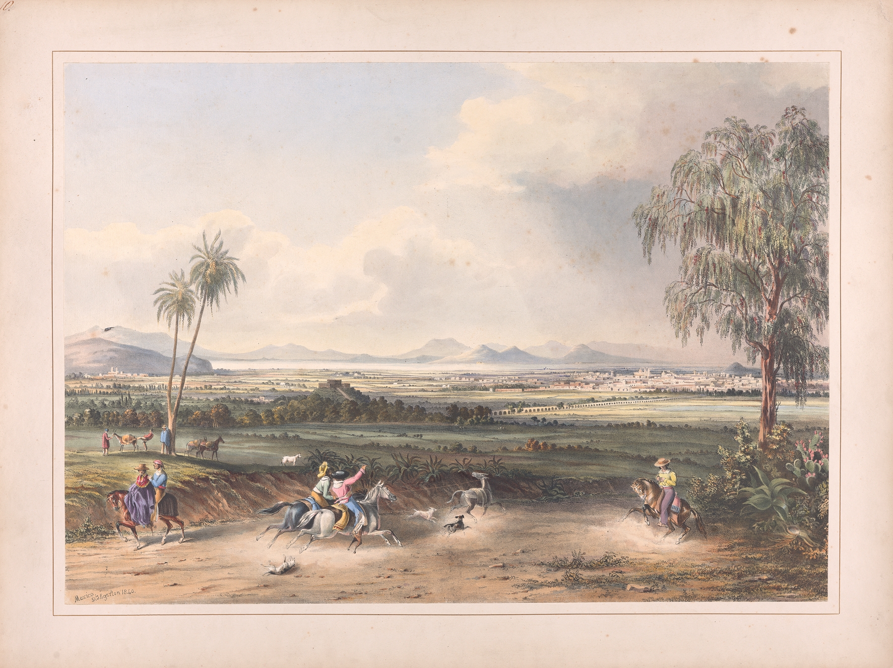 Landscape with trees and sky, oil painting by Daniel Thomas Egerton, 1840