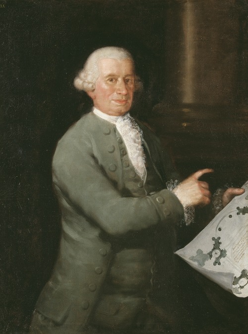 A portrait of Ventura Rodriguez by Francisco de Goya.
