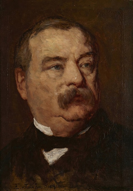 Thomas Eakins' portrait of Grover Cleveland captures the former president's serious demeanor.