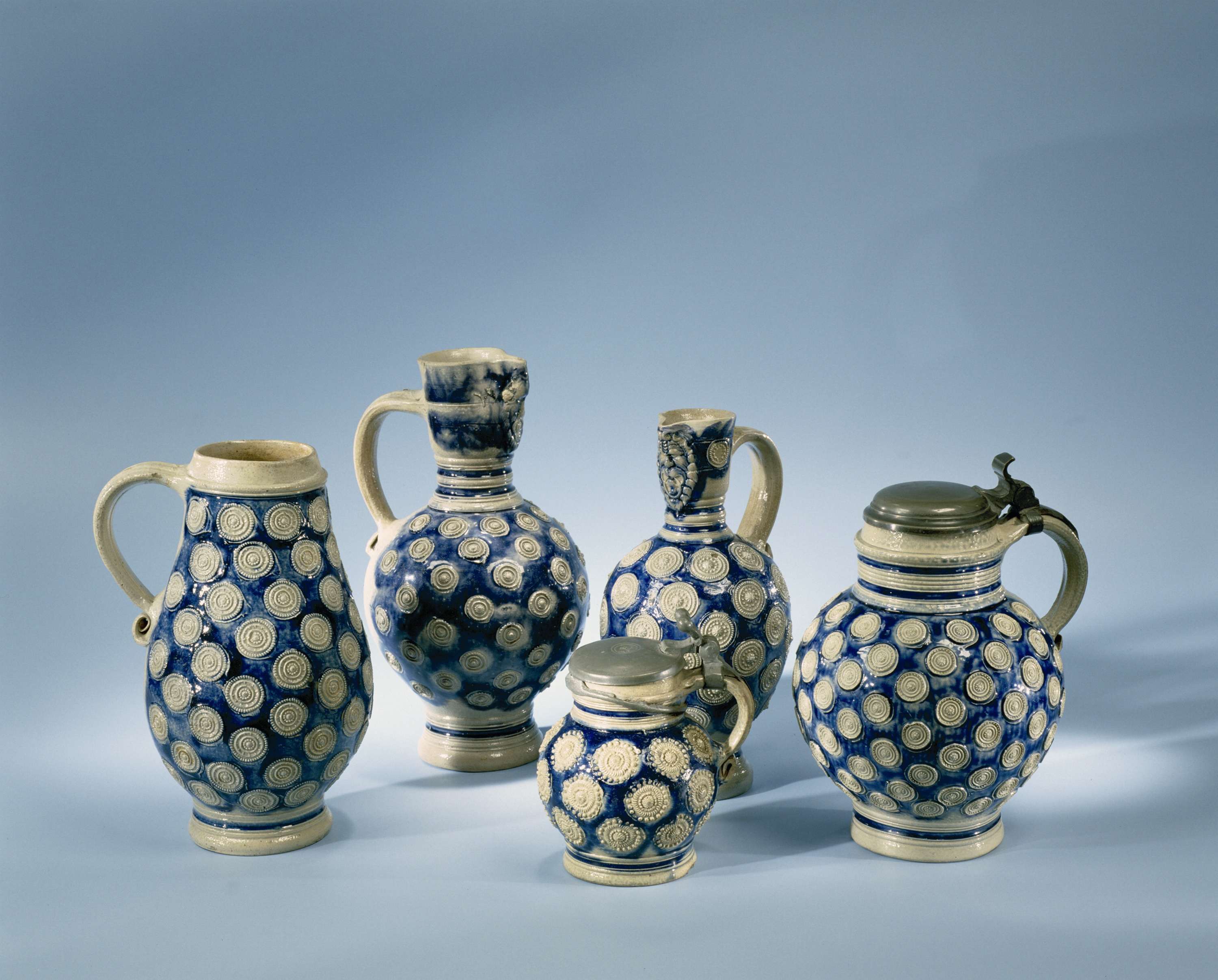 Ceramic jug with roundels by Unknown Artist, Dutch Golden Age