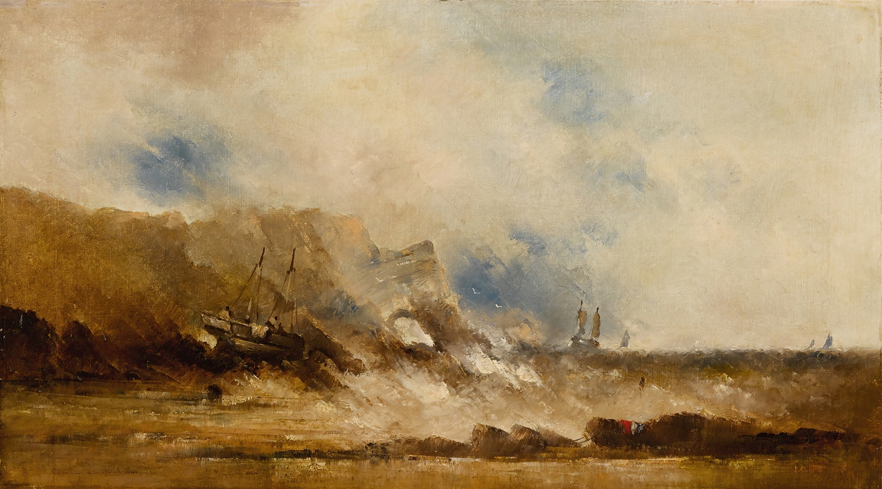 Ships At Sea, by Clarkson Stanfield, public domain