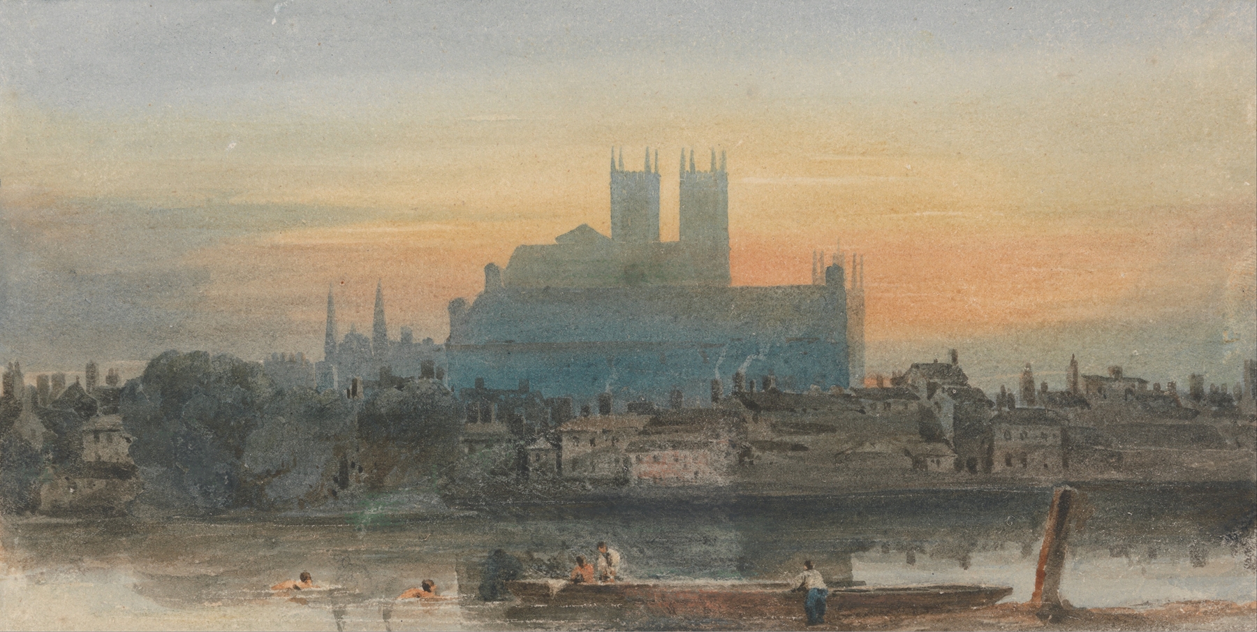 Westminster from Lambeth, by David Cox, public domain
