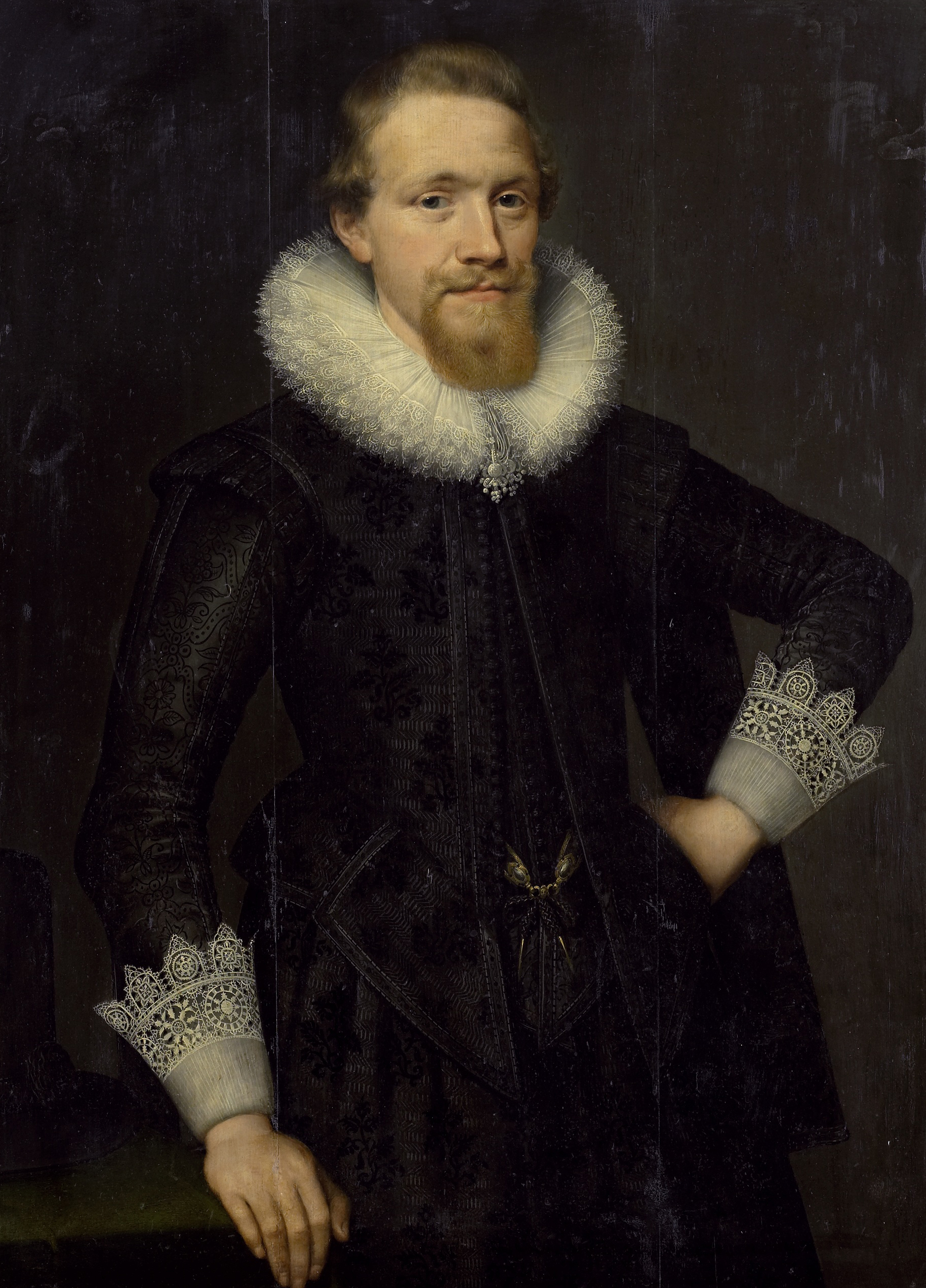 Portrait of Jacob Pergens by Salomon Mesdach, oil on panel