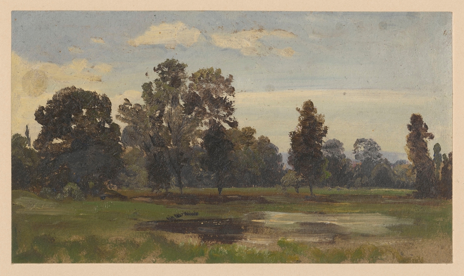 Landscape by the River Barycz., by Adolf Dressler, public domain