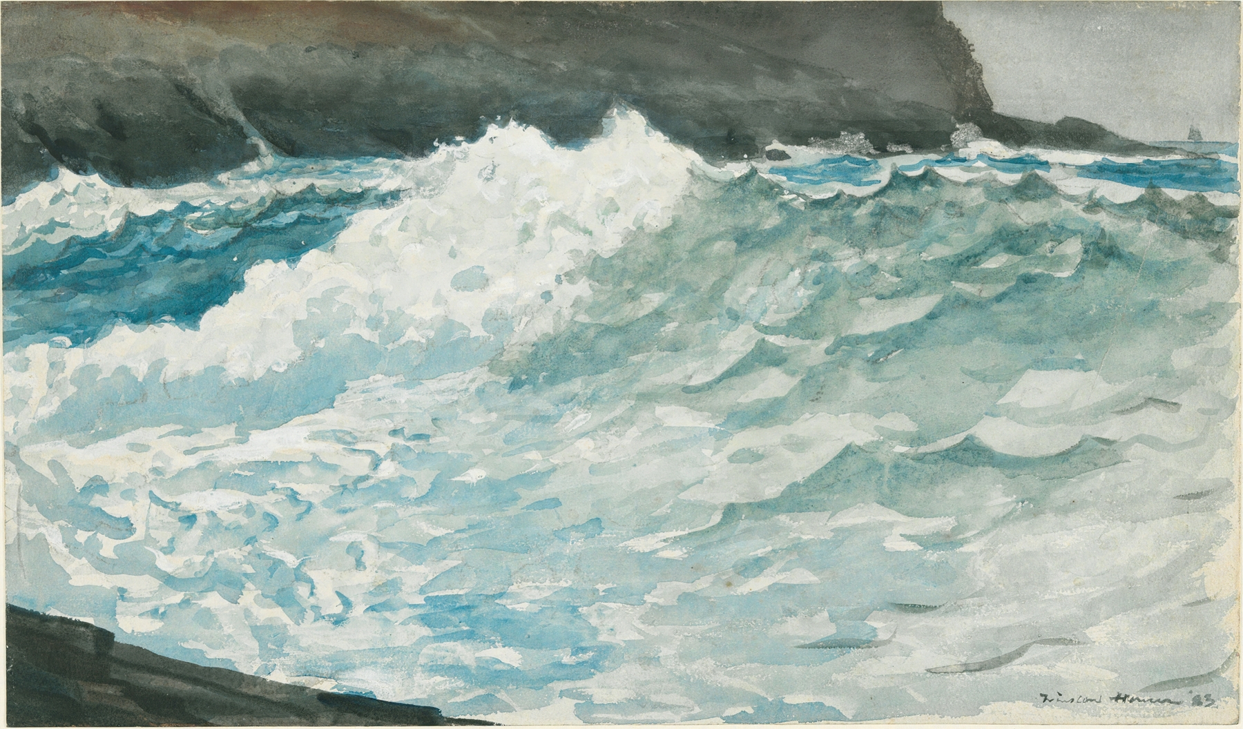 Surf, Prout’s Neck, by Winslow Homer, public domain