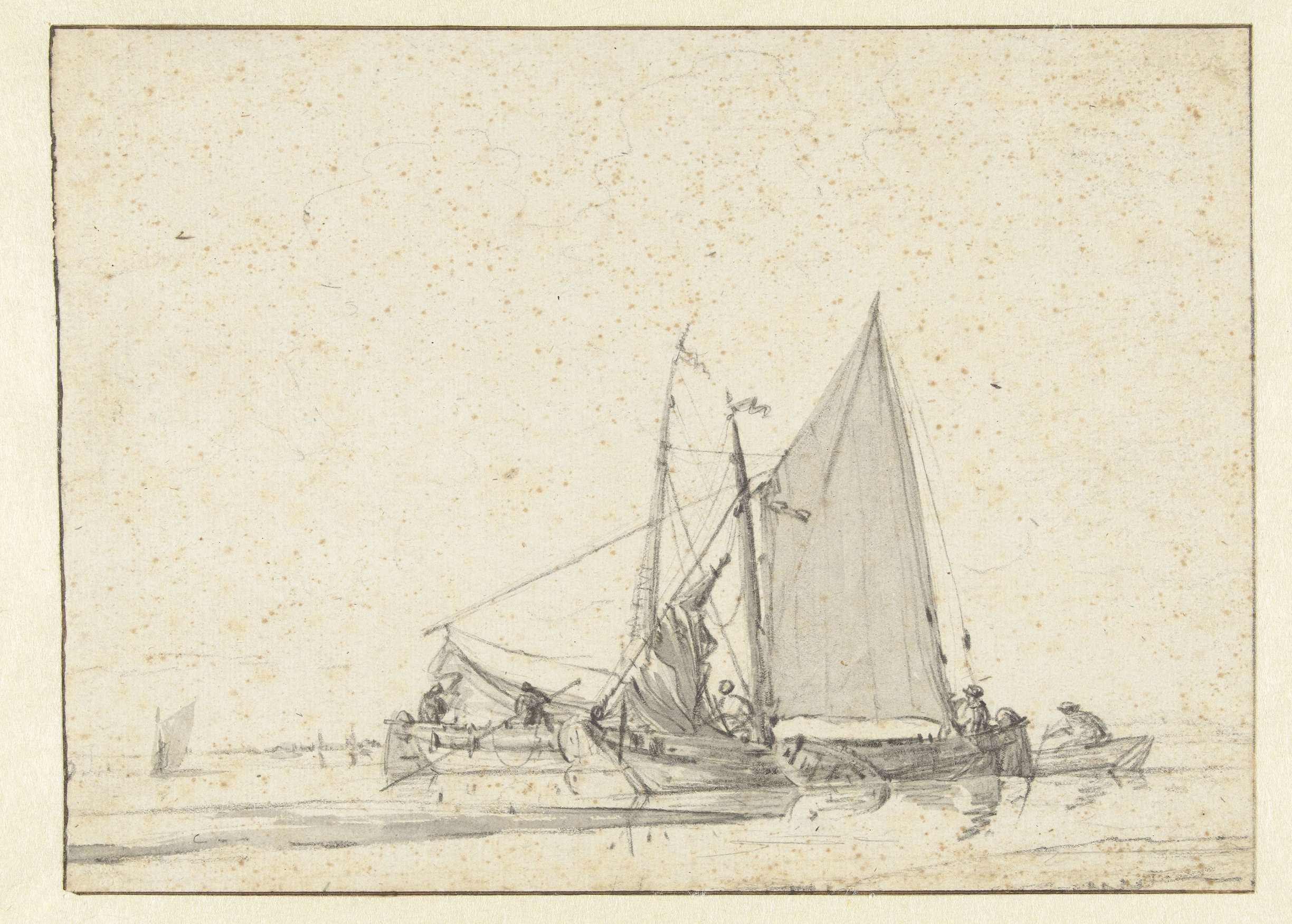 Twee schepen in stil water, by Jan van de Cappelle, public domain