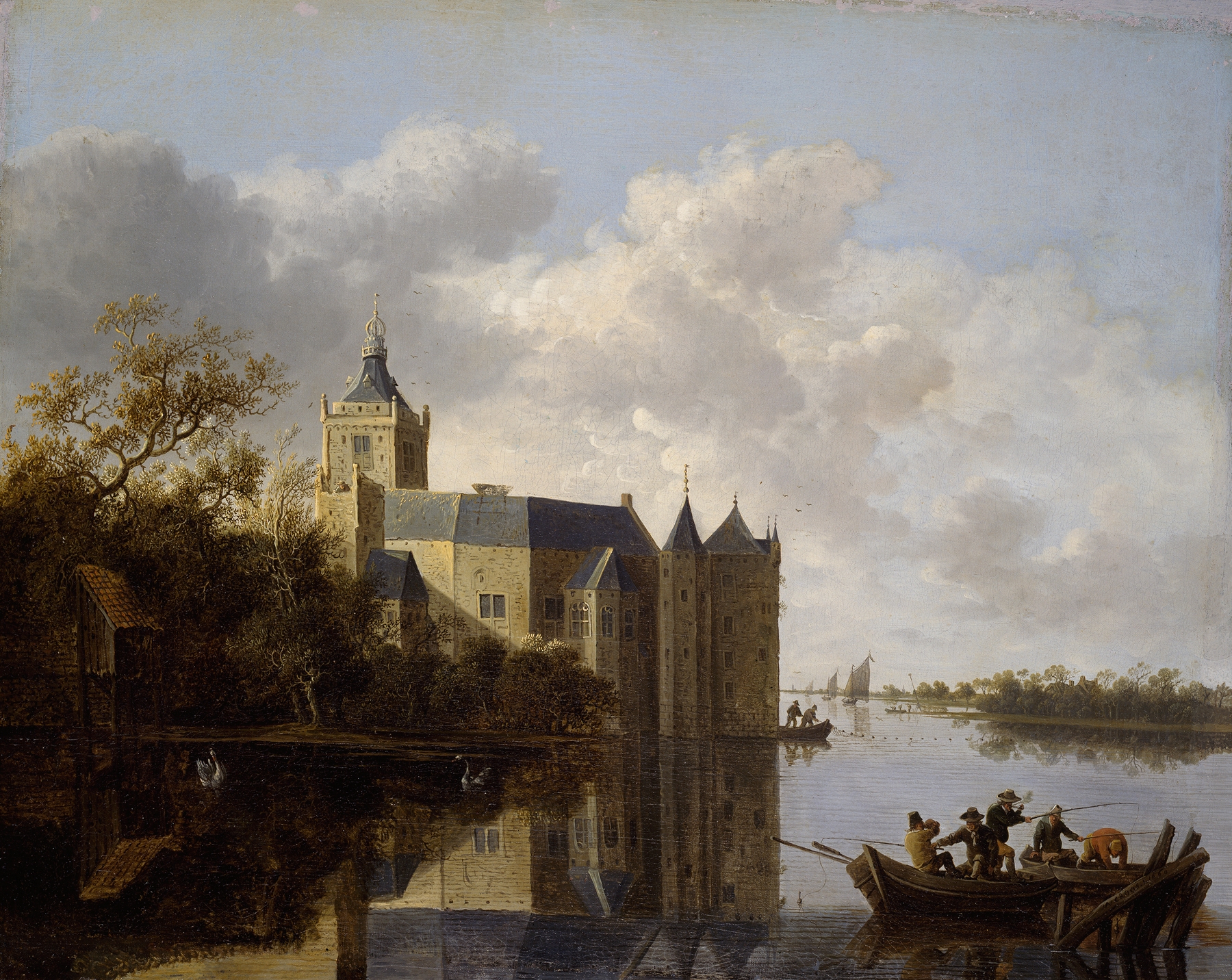 The Castle of Montfoort near Utrecht, oil painting by Anthonie Jansz. van der Croos