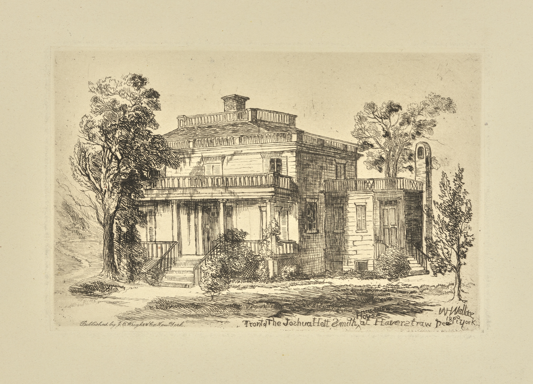 Front of the Joshua Hett Smith House, oil on canvas by William Henry Wallace