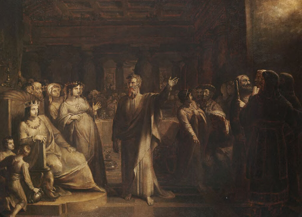 Study for "Belshazzar's Feast"; verso: Studies for "Angel Releasing Saint Peter from Prison", by Washington Allston, public domain