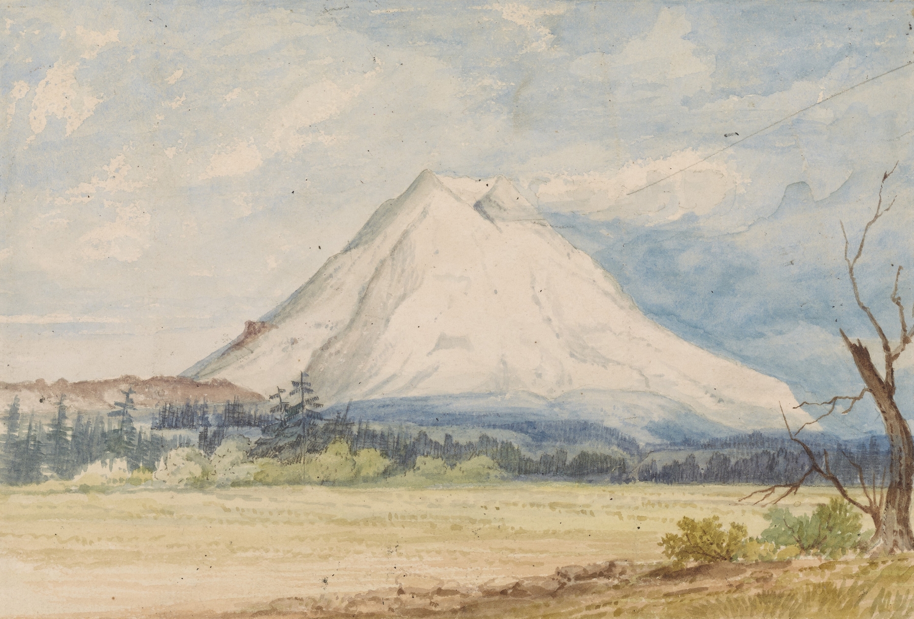 Mount Rainier viewed from near Steilacoom, oil on canvas by John Mix Stanley