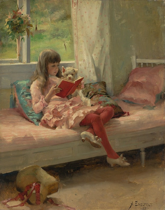 A portrait of two friends, Berta and Capi, by Albert Edelfelt.