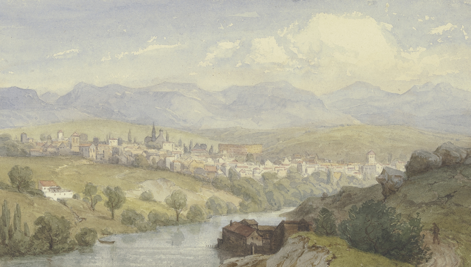 Landscape of Suburbs of Segovia by Peter Burnitz, oil on canvas
