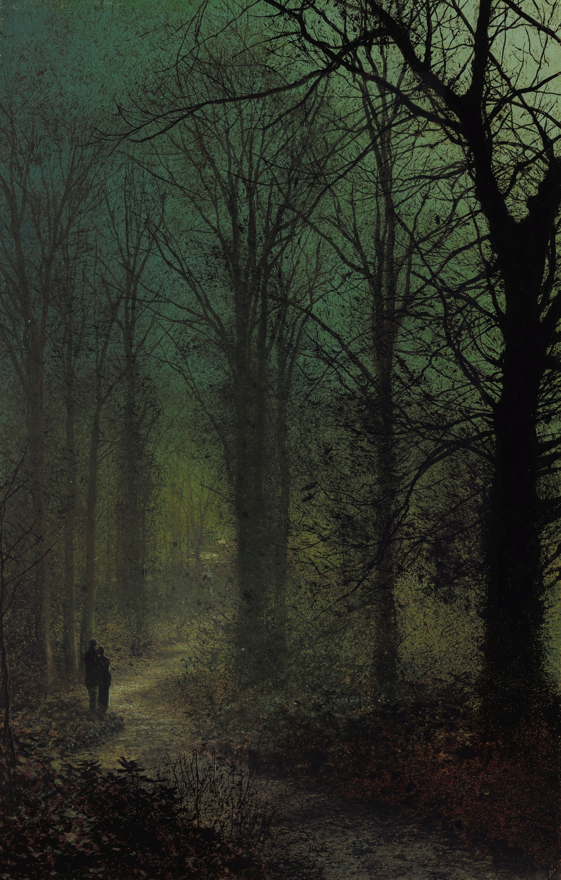 Thro’ the Wood, by John Atkinson Grimshaw, public domain