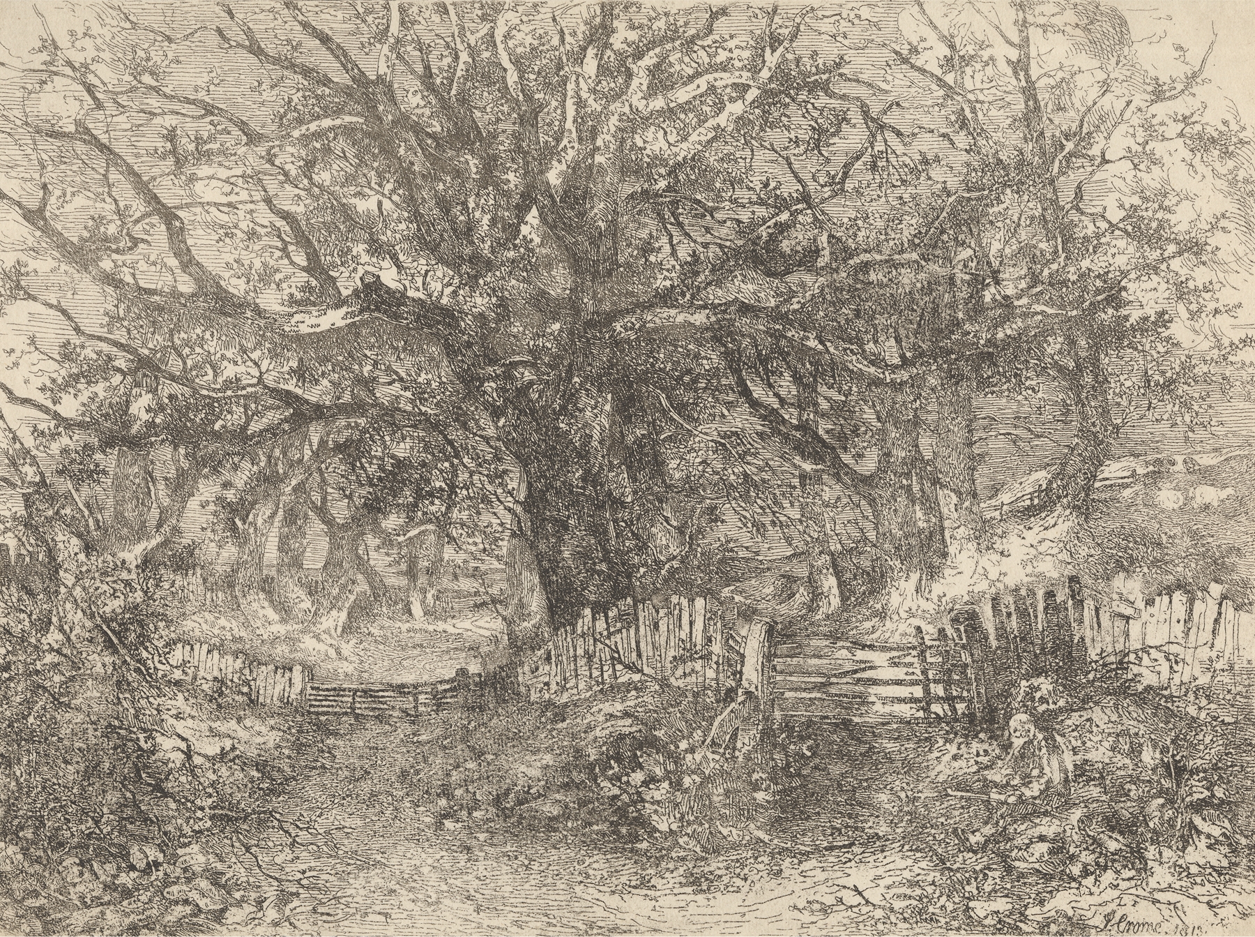 Road Scene, Trowse Hall, near Norwich, by John Crome, public domain