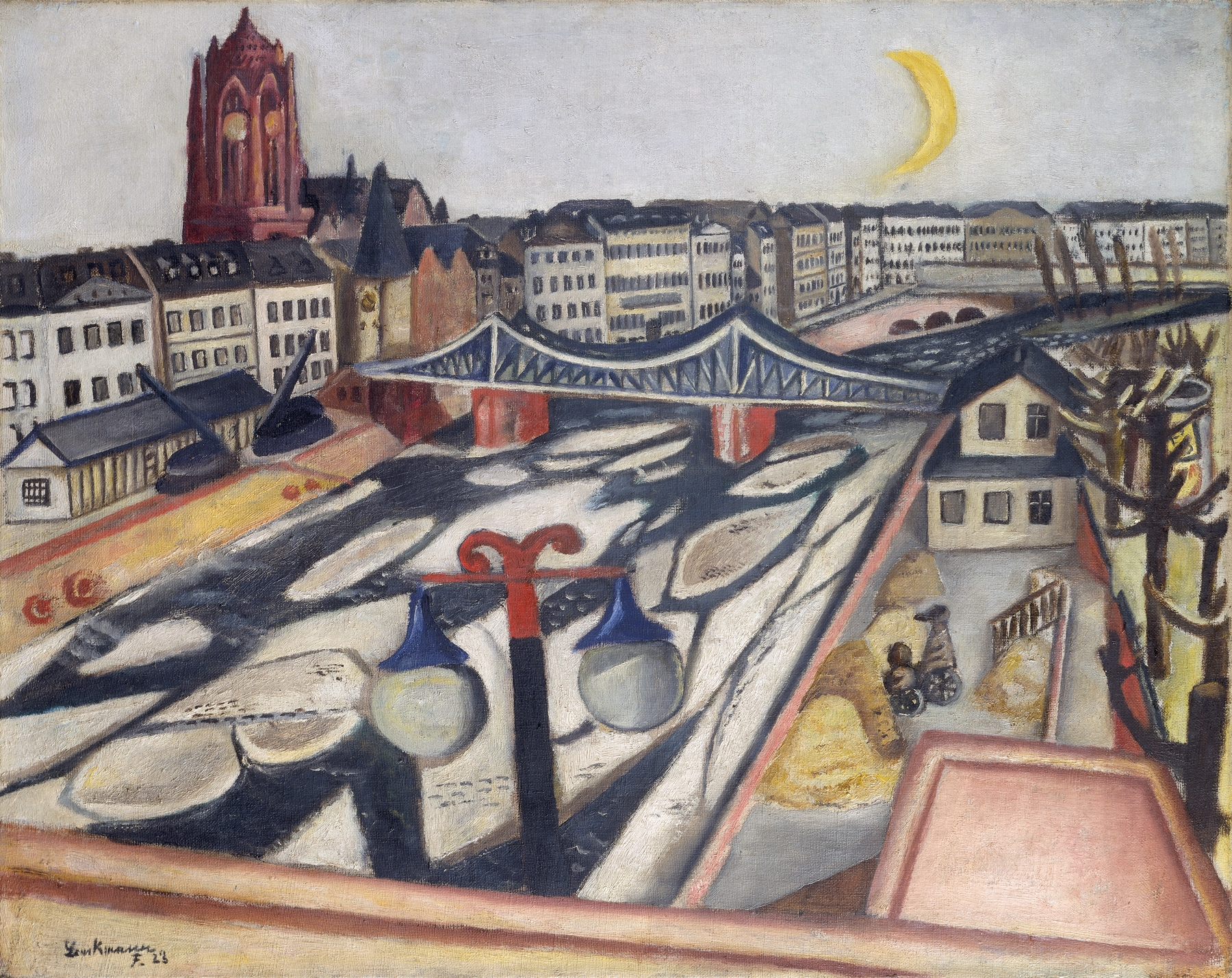 Ice on the River, by Max Beckmann, public domain