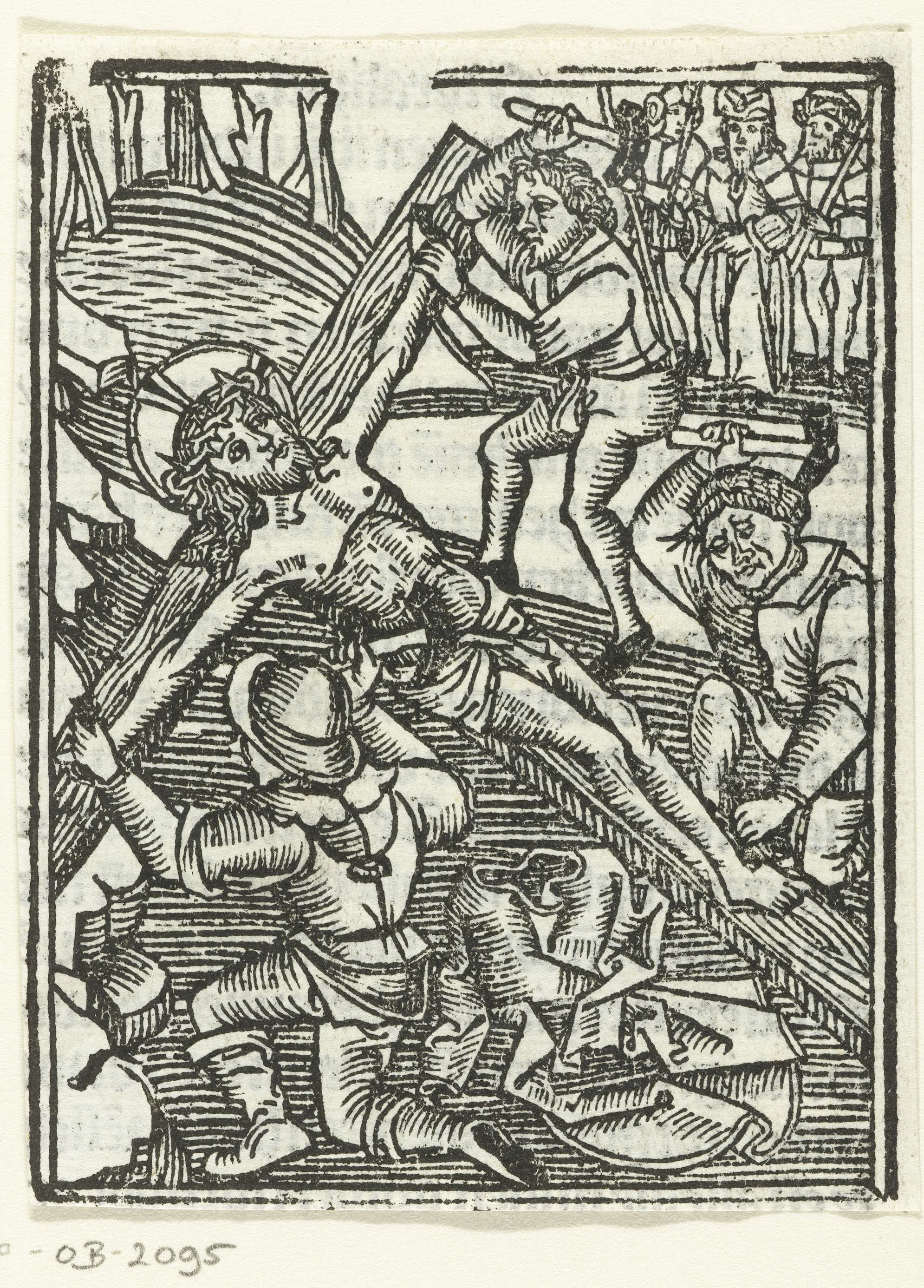 Crucifixion scene by Meester van de Delbecq-Schreiber-Passie, paper medium