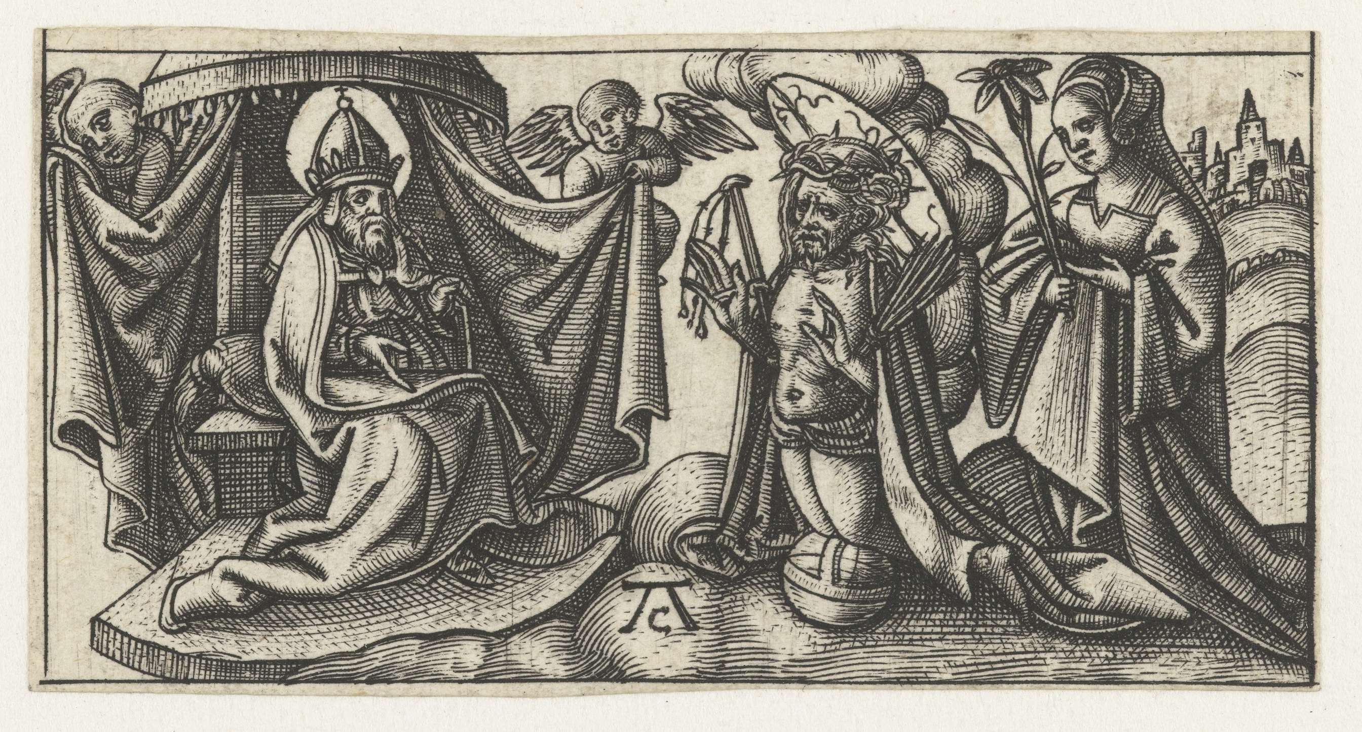 Engraving by Monogrammist AC depicting Christ surrounded by divine light