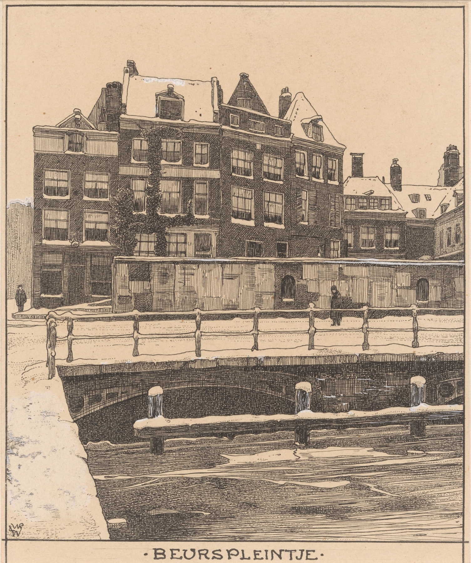 Het Beurspleintje te Amsterdam, by Willem Wenckebach, public domain