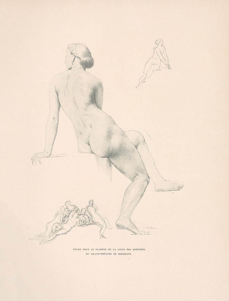 Dessin pour le plafond de la Salle des concerts by William Bouguereau