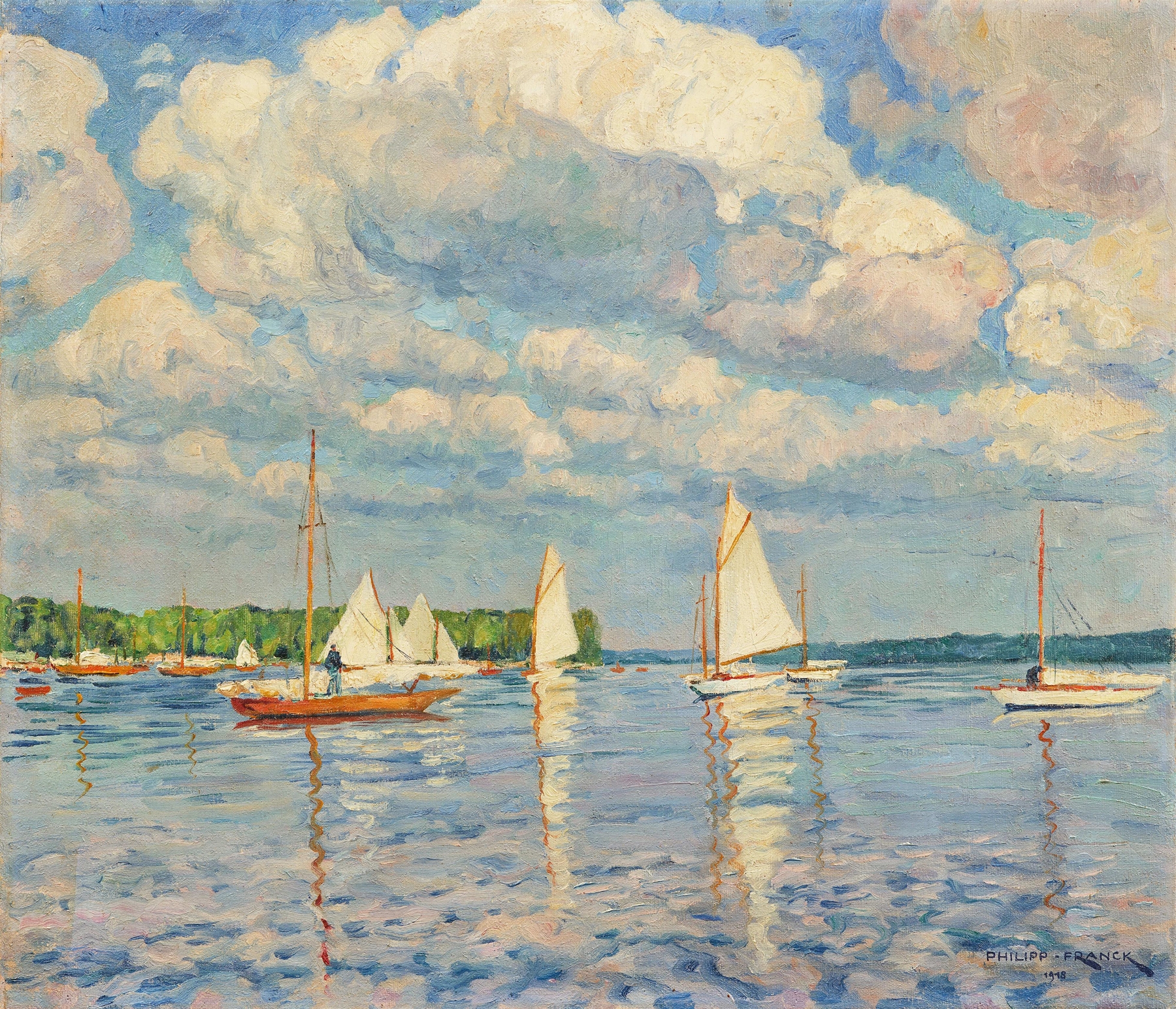 Segelboote auf dem Wannsee, by Philipp Franck, public domain