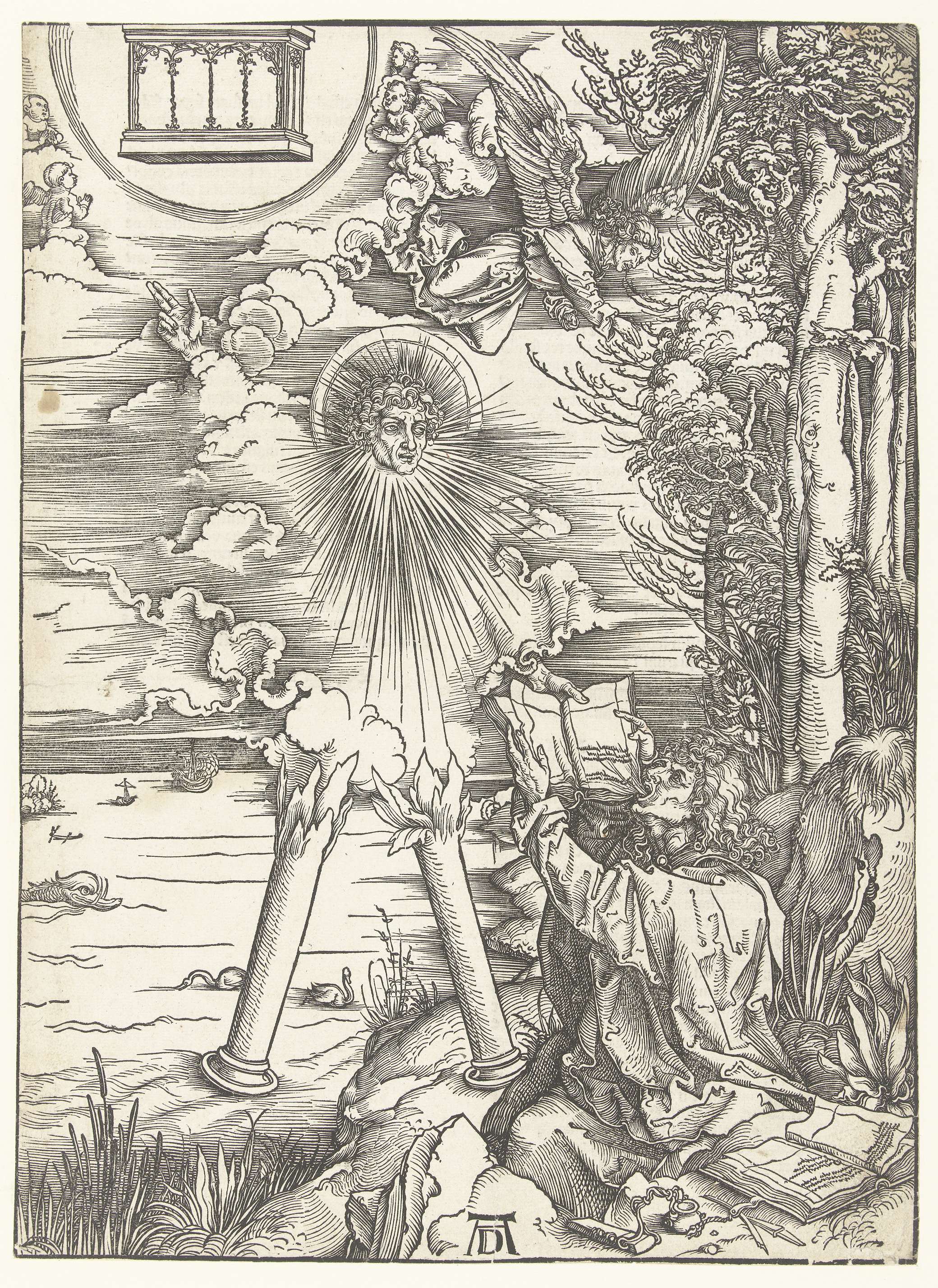 Johannes de Evangelist verslindt het boek, by Albrecht Dürer, public domain