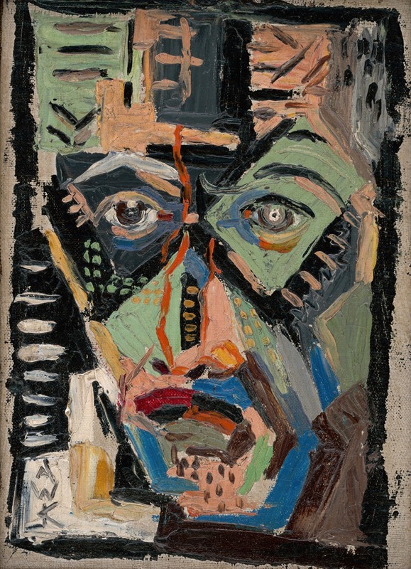 A striking portrait capturing the essence of a man's face.
