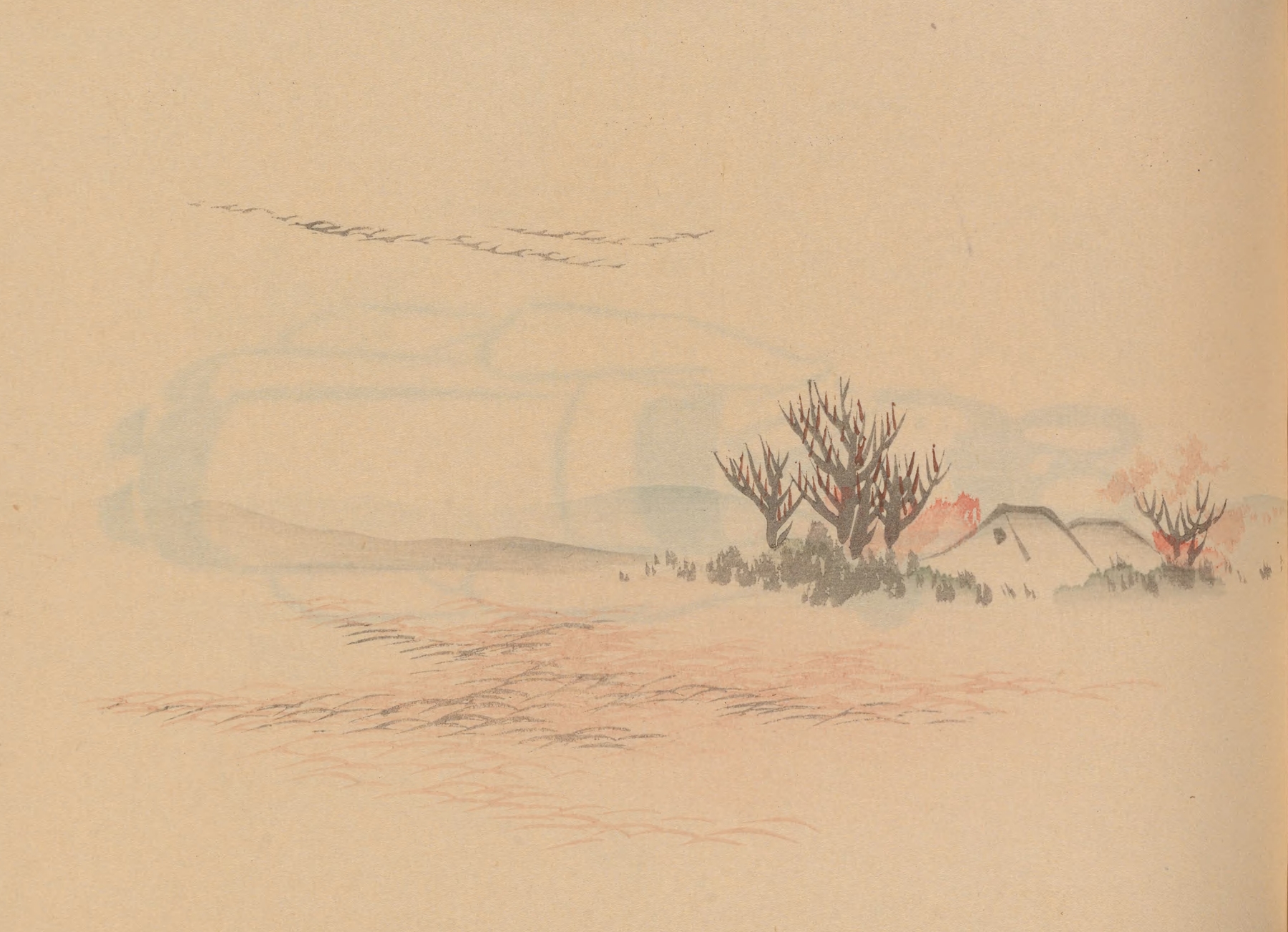 Figurative ink on paper by Jirō Takeuchi depicting a serene figure with intricate patterns.