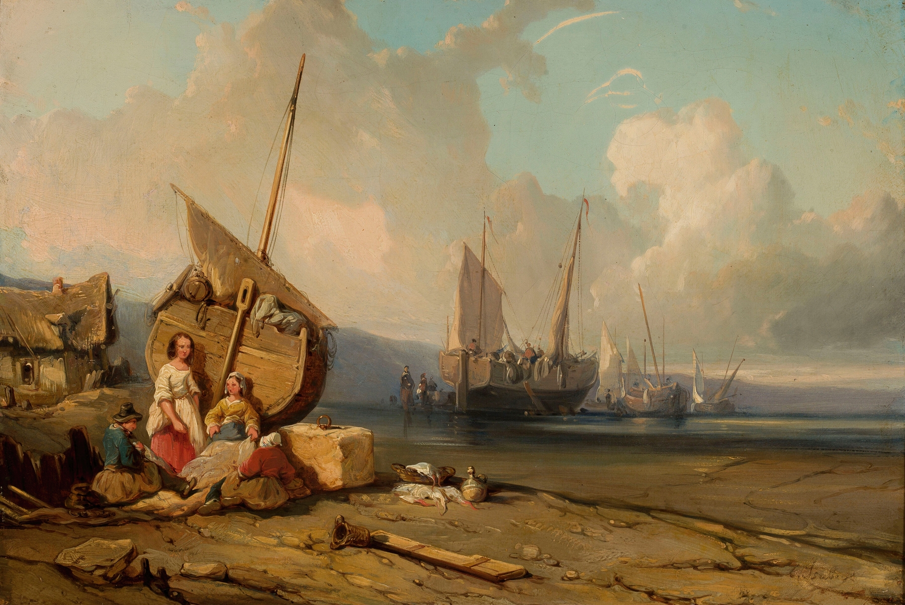 Seaside, by Eugène Isabey, public domain