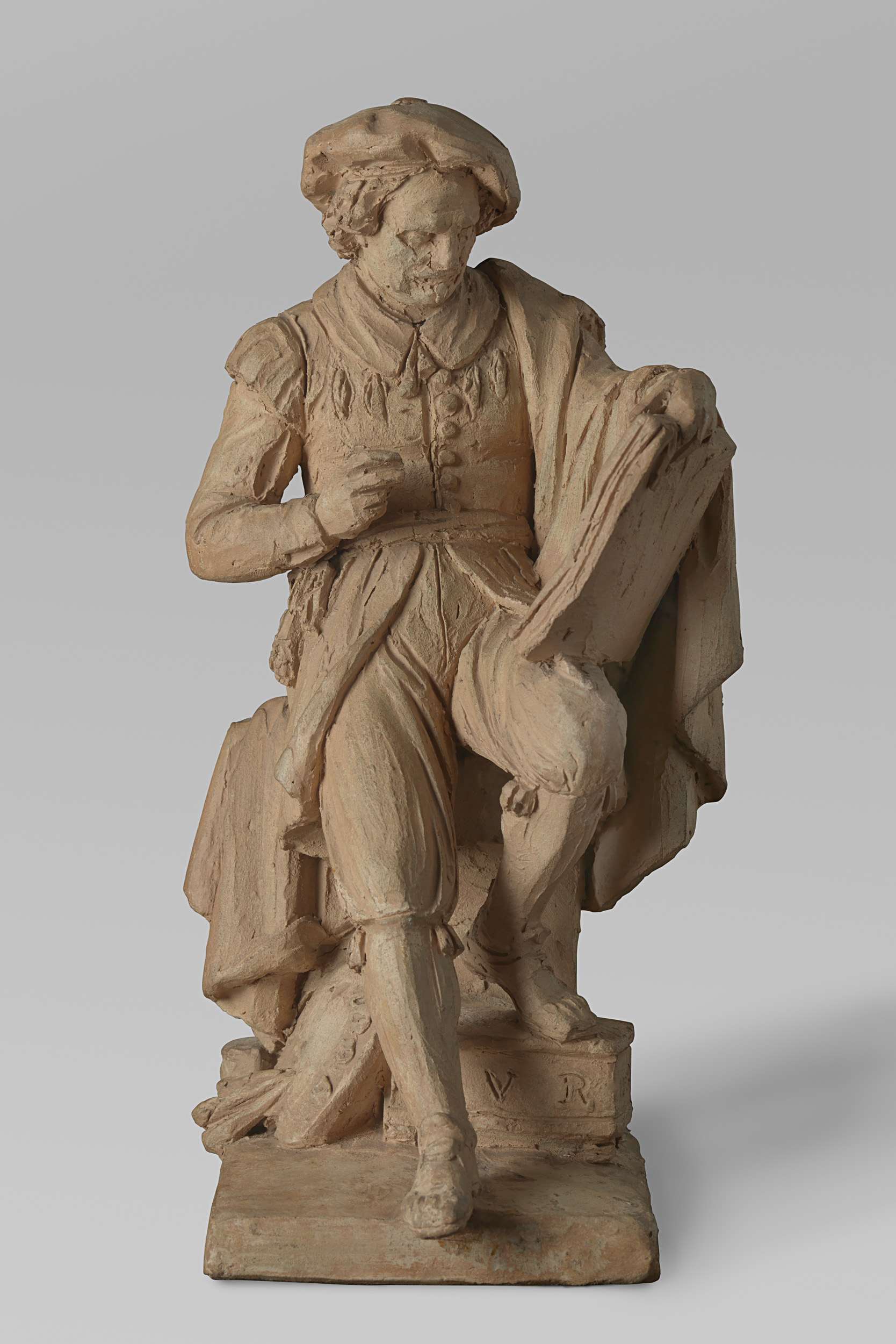 Sculpture of a figure representing Rembrandt by Louis Royer